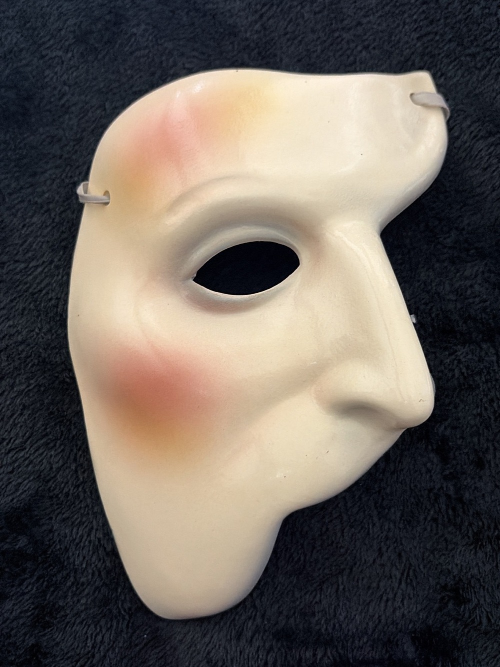 Handcrafted Cream Ceramic Face Mask with Subtle Peach Accents